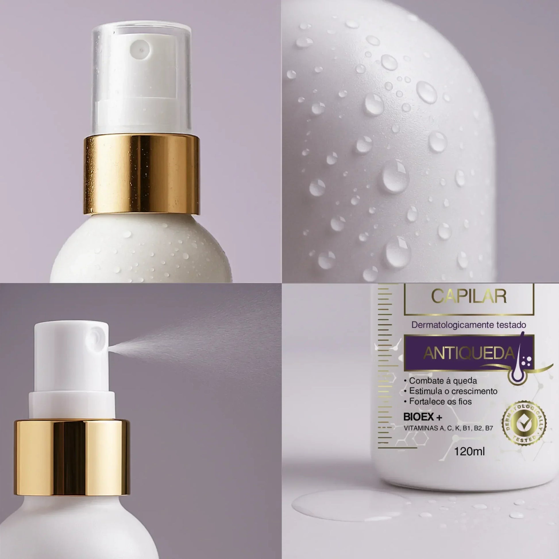 Tônico capilar Growth Power para crescimento rápido dos fios; Tratamento capilar de 1 mês contra queda de cabelo; Melhor tônico capilar aprovado pela ANVISA para crescer cabelo; Fórmula com Biotina, Cafeína e Peptídeos para fortalecer os fios; Tratamento antiqueda para homens e mulheres com resultados visíveis; Tônico para estimular novos fios e reduzir a queda em até 72%; Solução eficaz para fortalecer a raiz e aumentar o volume capilar; Tratamento de 25 a 45 dias para crescimento acelerado do cabelo